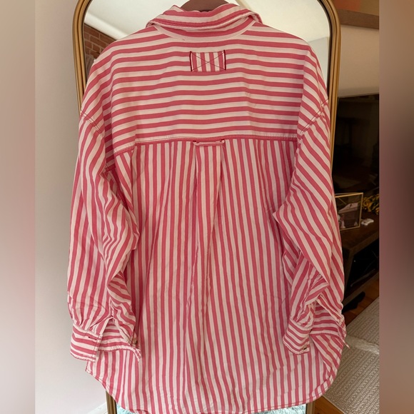 Free People Freddie tunic button-down in Coral - Picture 4 of 9